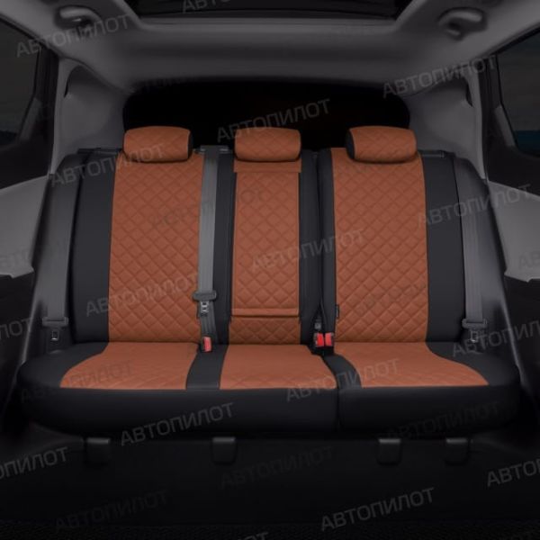 Чехлы Автопилот Экокожа Ромб на Mitsubishi Colt 2003-2012 г.в.