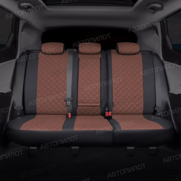 Чехлы Автопилот Экокожа Ромб на Mitsubishi Colt 2003-2012 г.в.