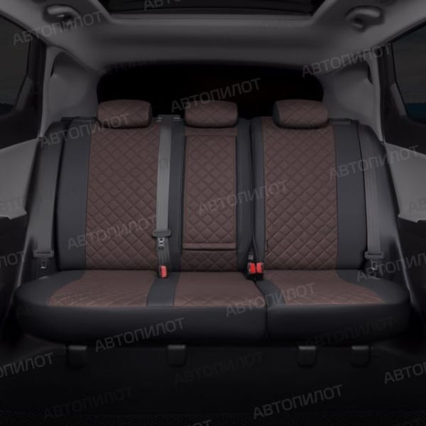 Чехлы Автопилот Экокожа Ромб на Mitsubishi Colt 2003-2012 г.в.