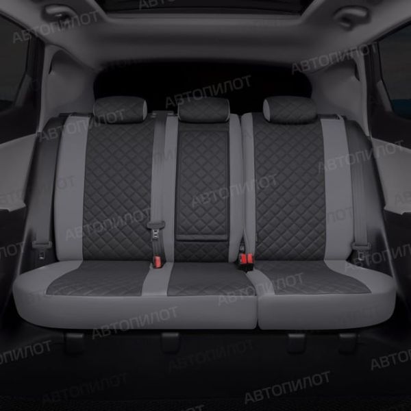 Чехлы Автопилот Экокожа Ромб на Mitsubishi Colt 2003-2012 г.в.