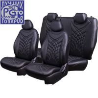 Чехлы Премиум Экокожа Байрон Президент|Жук на Chevrolet Lanos