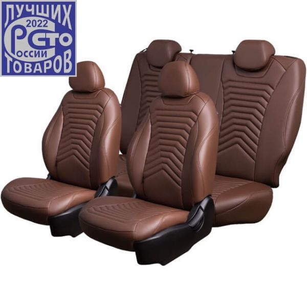 Чехлы Премиум Экокожа Байрон Президент|Жук на Chevrolet Lanos