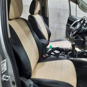 Авточехлы Автопилот Черный бежевый цвет