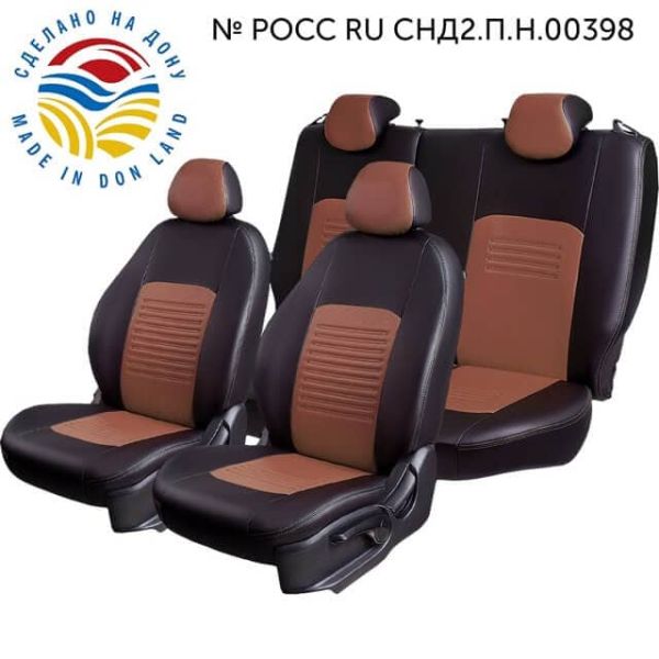 Чехлы Экокожа Турин Классик на Peugeot 408 2012-2021 г.в.