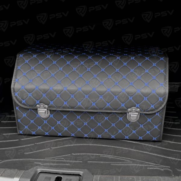 Органайзер Сумка-органайзер 3D "Звезда" 30х30х55см Черный Ромб Синий Экокожа L Органайзер Сумка-органайзер 3D "Звезда" 30х30х55см Черный Ромб Синий Экокожа L